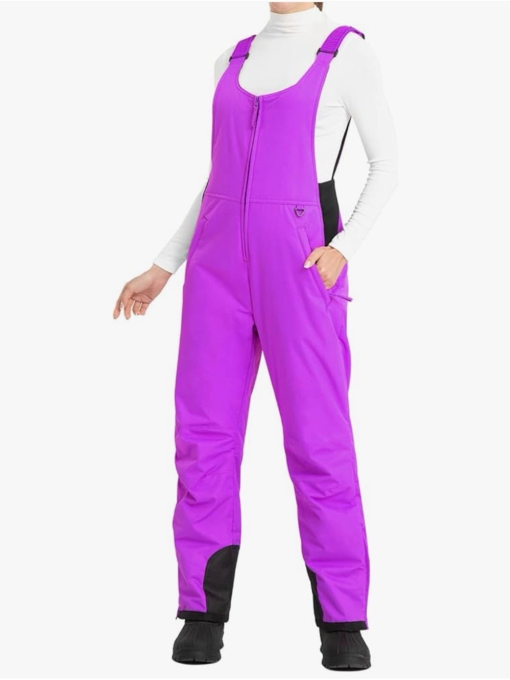 Women's Violet Bib Jumpsuit - All-Weather Snow Overalls